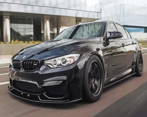 Black BMW M3 F80 Paint By Numbers