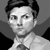 Black And White Ben Wyatt Art Paint By Numbers