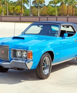 Blue 1972 Cougar Car Paint By Numbers