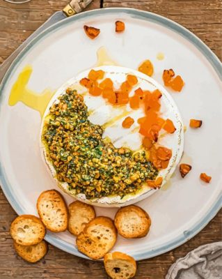Brie Fondant Abricots Pesto Paint By Numbers