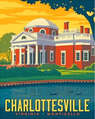 Charlottesville Monticello Virginia Poster Paint By Numbers