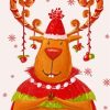 Christmas Elk Animal Paint By Numbers