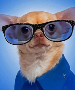 Classy Chihuahua With Glasses Paint By Numbers