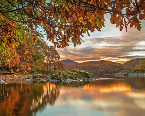 Coniston Water England Lake District Paint By Numbers