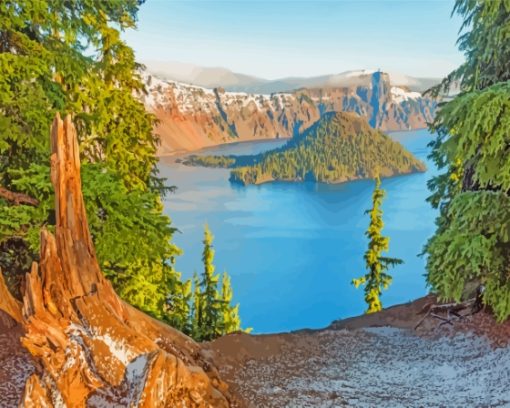 Crater Lake Paint By Numbers