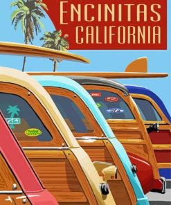 Encinitas California Poster Paint By Numbers