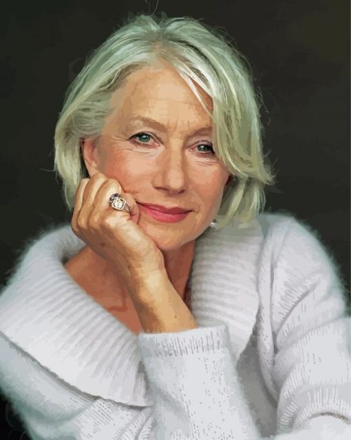 English Actor Helen Mirren Paint By Numbers