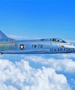 F100 Super Sabre Jet Paint By Numbers