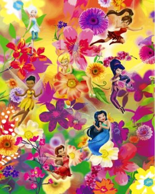 Fairies With Flowers Paint By Numbers