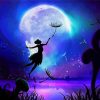 Fairy Moon Silhouette Paint By Numbers