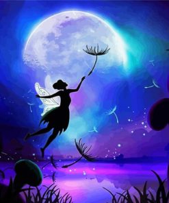 Fairy Moon Silhouette Paint By Numbers