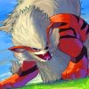 Fire Pokemon Arcanine Paint By Numbers