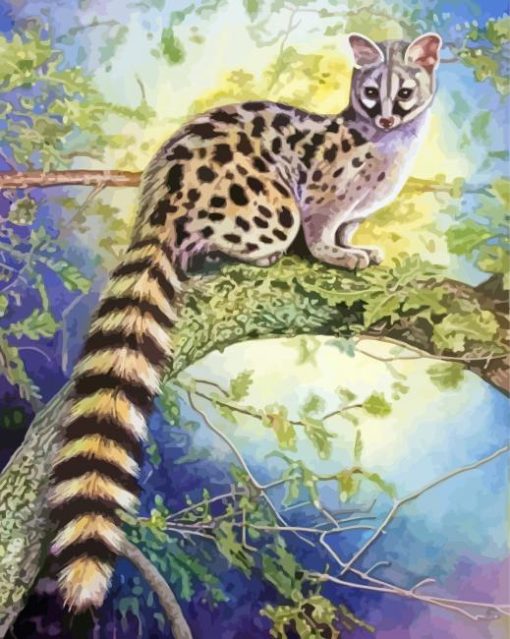 Genet Animal On Tree Paint By Numbers