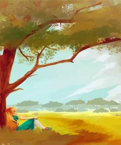 Girl Under Tree Paint By Numbers