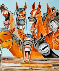 Goofy Horses Paint By Numbers