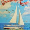 Greetings From Boothbay Harbour Poster Paint By Numbers