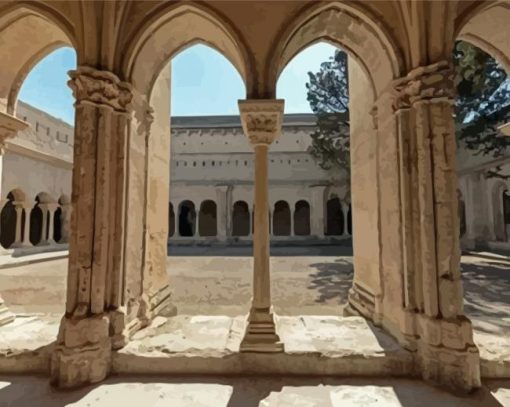 Inside Arles Cathedral Paint By Numbers