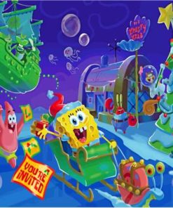 Its A SpongeBob Christmas Animation Paint By Numbers