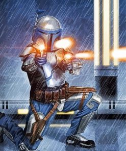 Jango Fett Attack Of The Clones Paint By Numbers