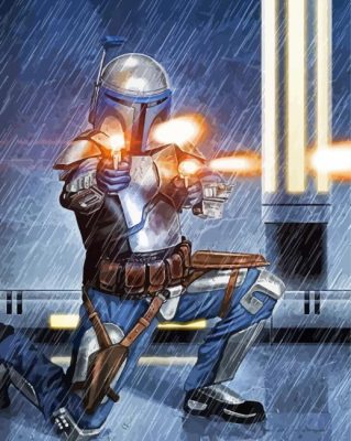 Jango Fett Attack Of The Clones Paint By Numbers