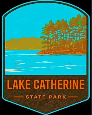 Lake Catherine State Park Poster Paint By Numbers