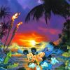 Mickey And Minnie Hawaii Paint By Numbers