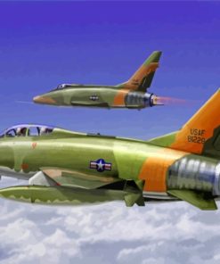 Military F100 Super Sabre Paint By Numbers