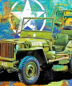 Military Jeeps Art Paint By Numbers