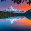 Mt Hood Lost Lake Water Reflection Paint By Numbers