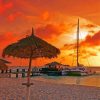 Netherlands Aruba Beach At Sunset Paint By Numbers