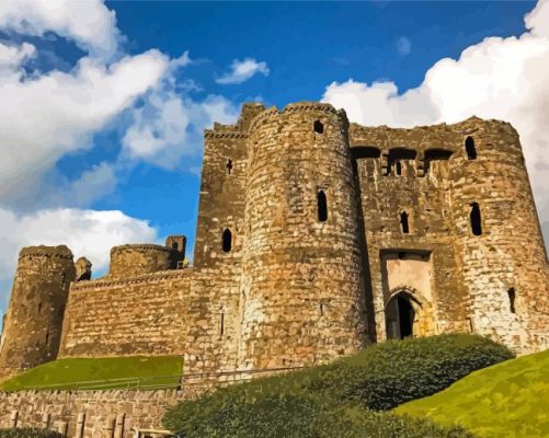 Norman Kidwelly Castle Wales Paint By Numbers