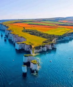 Old Harry Rocks Isle Of Purbeck Paint By Numbers