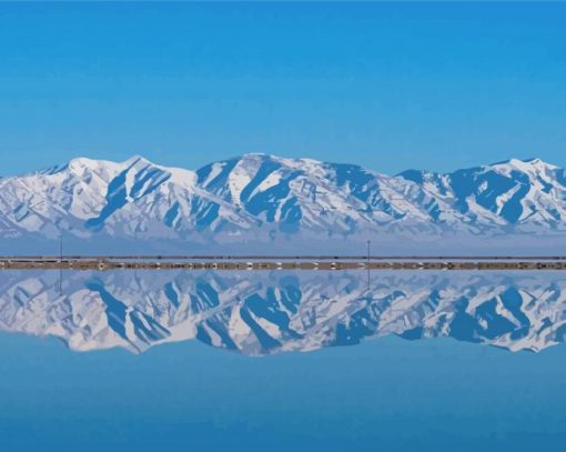 Oquirrh Mountains Reflection Paint By Numbers