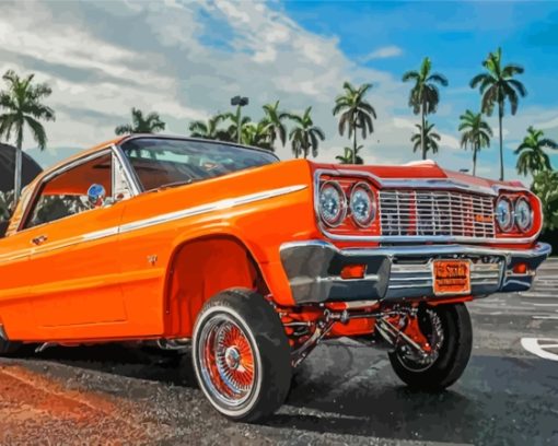 Orange Low Rider Car Paint By Numbers