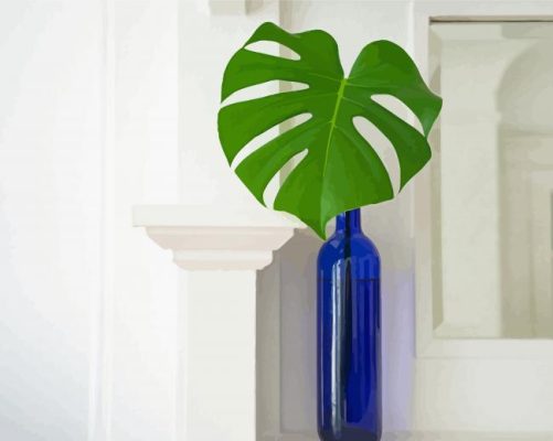 Plant In Blue Vase Paint By Numbers