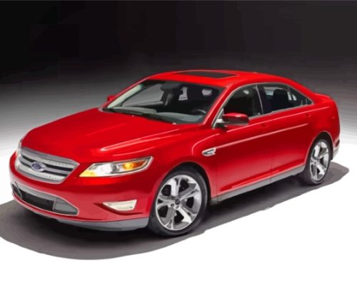 Red Ford Taurus Car Paint By Numbers