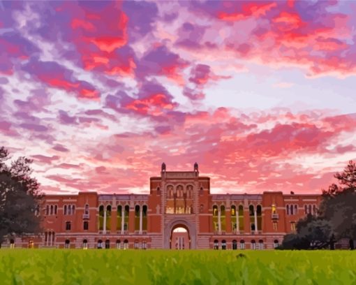 Rice University At Sunset Paint By Numbers