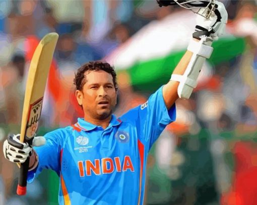 Sachin Tendulkar Paint By Numbers