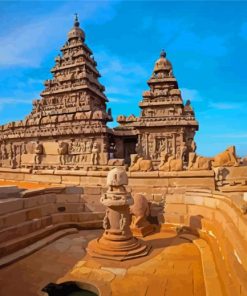 Shore Temple Chennai India Paint By Numbers