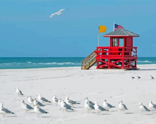 Siesta Key Beach Paint By Numbers