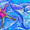 Snow Angel And Snowman Art Paint By Numbers