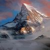 Snowy Erebor Lonely Mountain Paint By Numbers