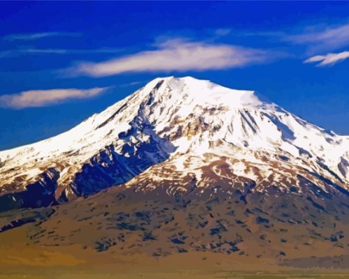 Snowy Mount Ararat Paint By Numbers