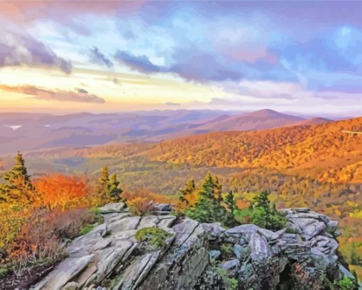 South Carolina Rough Ridge Lookout Paint By Numbers