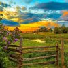 Springtime On The Farm Sunset Paint By Numbers