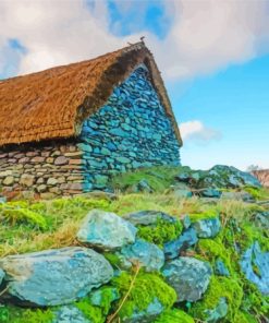 Stone Irish Cottage Paint By Numbers