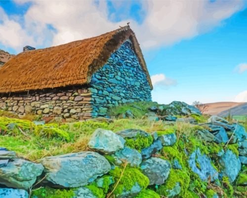 Stone Irish Cottage Paint By Numbers