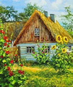 Straw House Garden Paint By Numbers