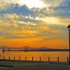 Sunrise At Natchez Bridge Paint By Numbers