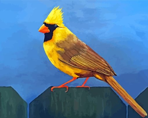 The Yellow Cardinal Paint By Numbers
